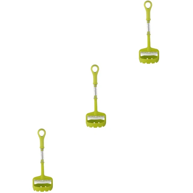 3 piezas trituradora de patatas tipo empuje de resorte de patata trituradora de frutas y verduras (R)