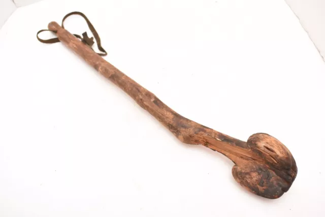 Vintage Penobscot Native American Carved Burl Wood Root War Club - 20" Long