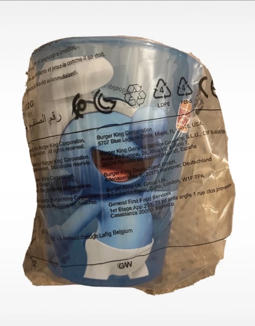 PUFFI THE SMURFS nBURGER KING 2022 BICCHIERE  in plastica ⭐️✅
