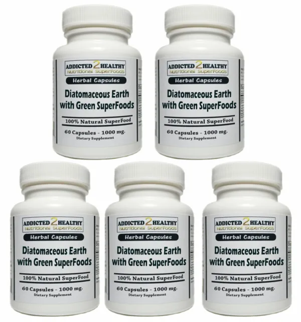 300 Diatomaceous Earth with Green SuperFoods Capsules