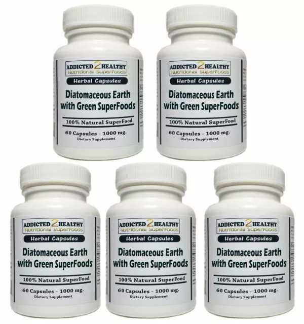 300 Diatomaceous Earth with Green SuperFoods Capsules 300 Diatomaceous Earth with Green SuperFoods Capsules