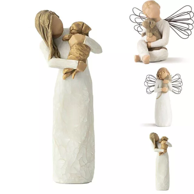 Willow Tree Angel Of Friendship Figures Women Kids Dog Cats Sculpture Ornam X5Z2