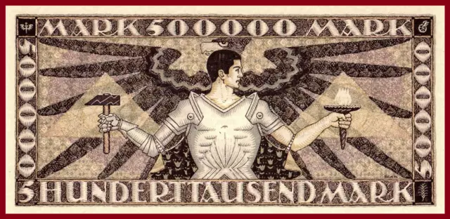 Reich Aleman - 500.000 Marks 1923 - Sc.-Unc. - Gran Billete - Autentico 100%.