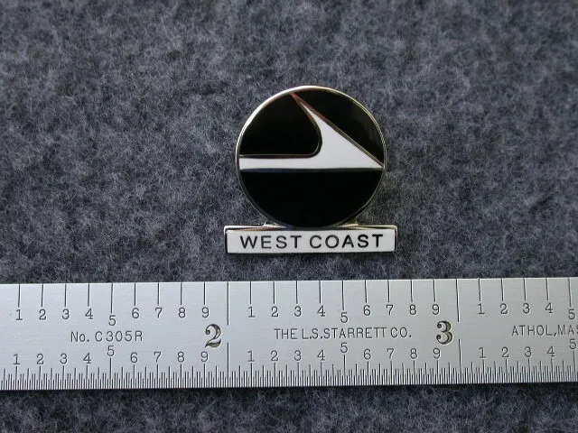 WEST COAST AIRLINES  /  WCA 60's LOGO PIN