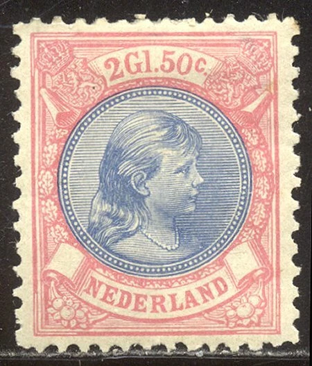 Niederlande #53 Postfrisch - 1893 2g50c Rose & Ultra
