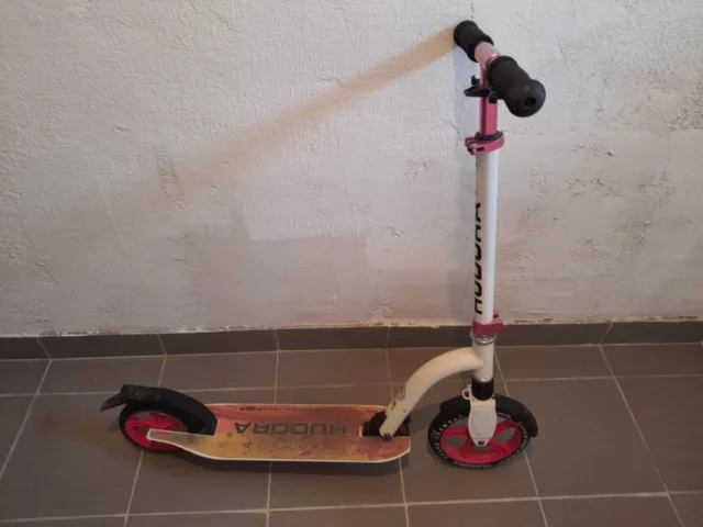 HUDORA Unisex Style 230-Tret-Roller klappbar-Big Wheel City-Scooter, weiß