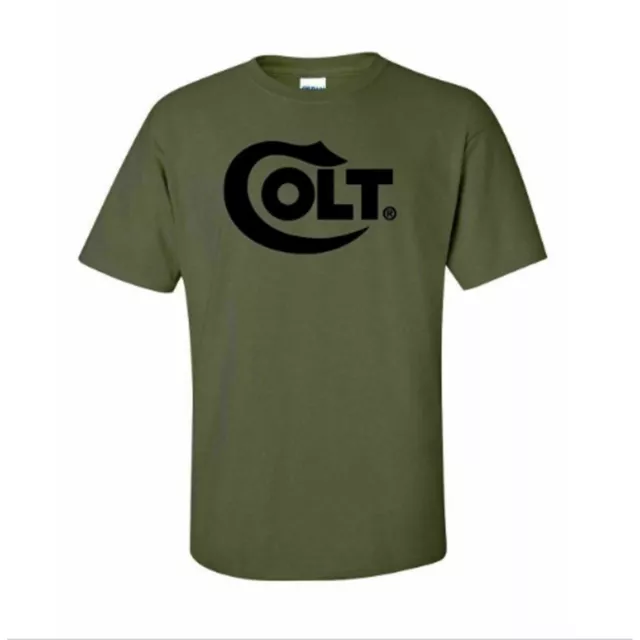 C0LT BLACK LOGO T-Shirt 2nd Amendment Pro Gun Brand Tee Firearms Rifle ...