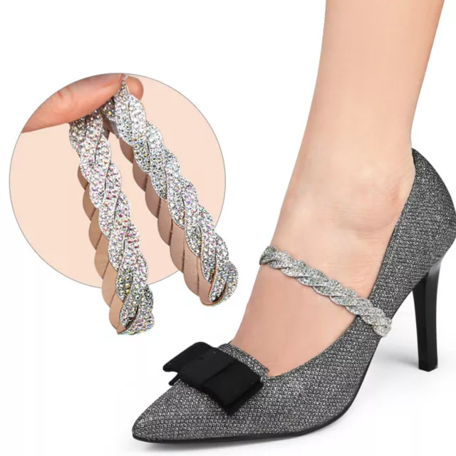 1 Pair Detachable Shoe Belt Straps Band For High Heels PU Leather