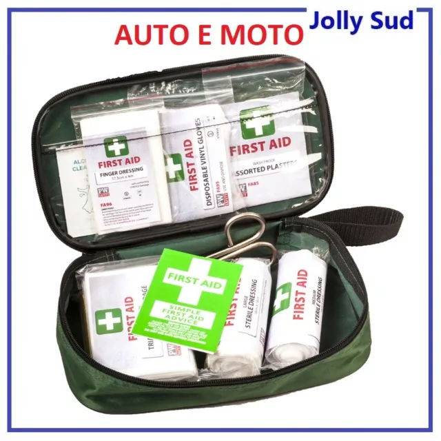 Kit di Pronto Primo Soccorso per Auto Moto Casa Barca da Viaggio Set Medicazione