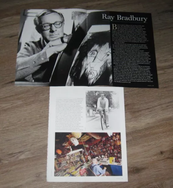 FAREWELL 2012 Ray Bradbury original 3 pages PHOTO + article