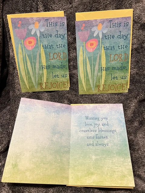 Lot Of 3 • Easter Cards Recycled Paper Greetings "This Is The Day The Lord..."