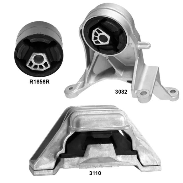 Engine Mount, Trans Mount & Trans Mount Bushing 3PCS for Pontiac Torrent 3.4L AT