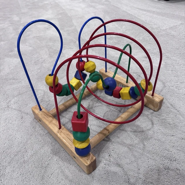 IKEA WOODEN BEAD Sensory Maze Rollercoaster Kids Educational Toy