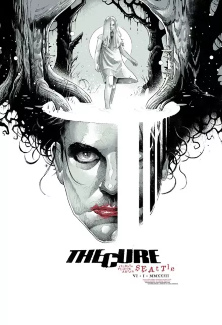 THE CURE Official Screenprint Poster *FIRST EDITION* Seattle, WA 6/1/2023 Preece