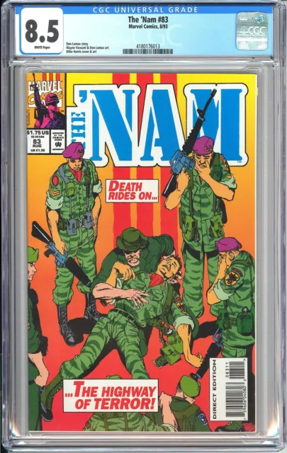 The 'Nam 83 CGC 8.5 1993 4180176013 Death Rides on the Highway of Terror