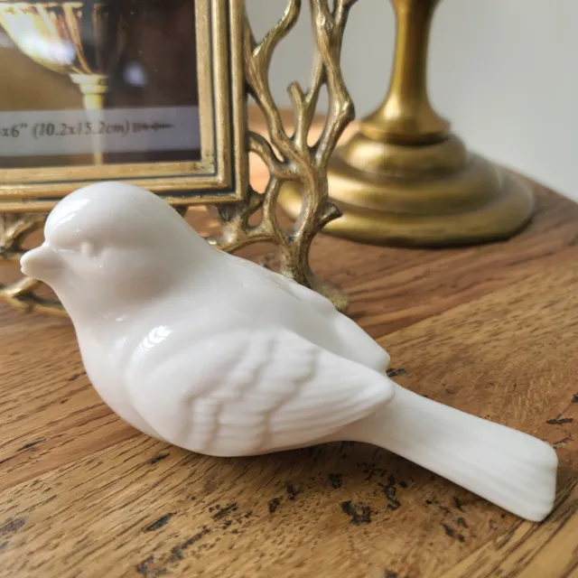 White Porcelain Bird Classic Hamptons Homewares And Decor
