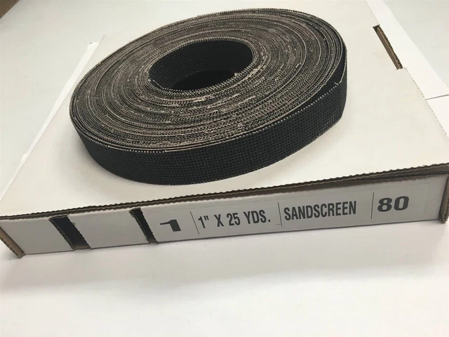 1" X 25 Yards Sand Screen 80 Grit Open Weave Plumbers Mesh Roll