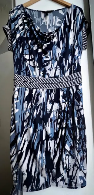 Womens Dress BCBG MAXAZRIA Short Sleeve Blue size L