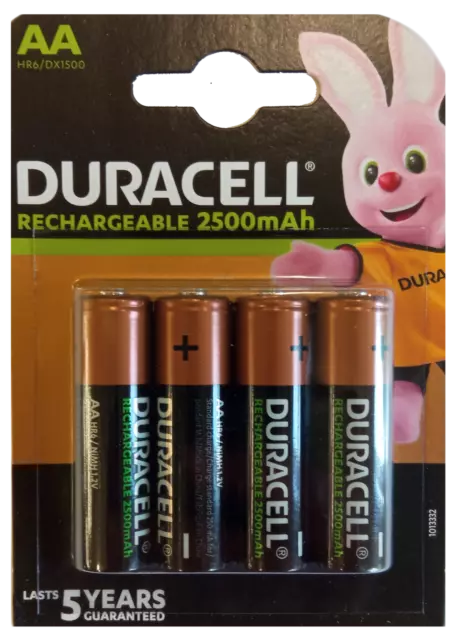 Duracell Recharge Ultra Akku AA HR06 2500 mAh vorgeladen 4er Blister, Mignon