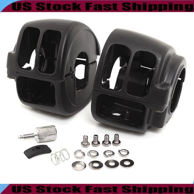 For Harley Touring Softail FXR Black Handlebar Switch Housing Cover Hand Control