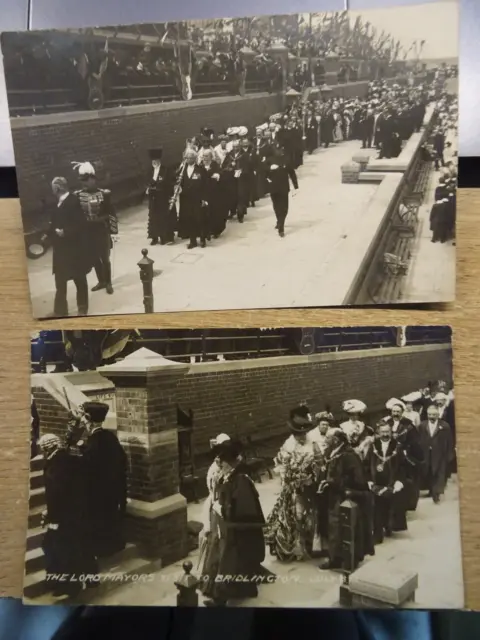 Bridlington,1906 London Mayors Visit To Open Parade & Victoria Terraces, X 3 Rpp