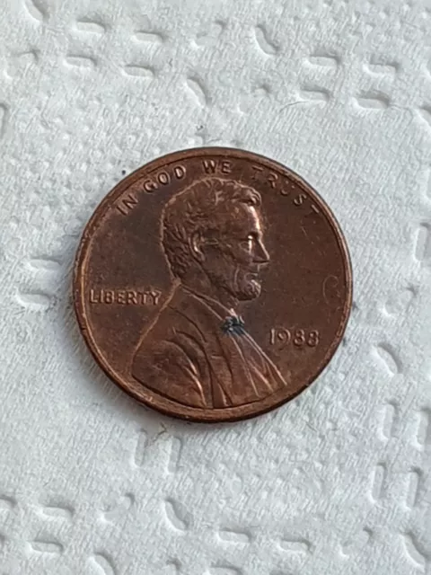1988 Lincoln Penny One Cent No Mint Mark - Rare Vintage Coin