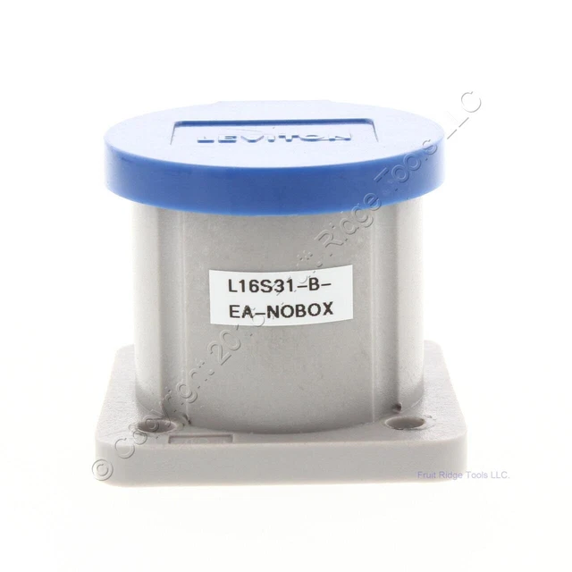 Leviton 16 Series Blue Panel Mount Housing Automatic Closing Lid Bulk 16S31-B