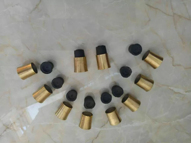 Set Of 10 Solid Brass Spare Tip For Walking Stick / Cane Part Of Antique Cane