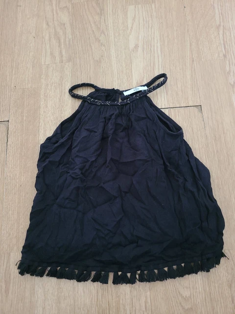 Girls Black Strappy Top Age 3-4 Years From Marks And Spencer