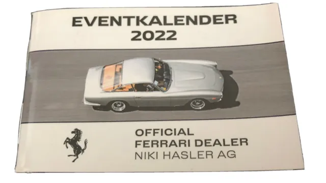 Concessionnaire Ferrari Dealer Niki Hasler Brochure Book Calendrier 2022