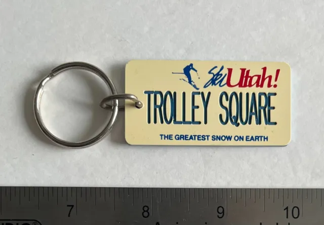 Ski Utah Trolley Square - The Greatest Snow on Earth Vintage Keychain