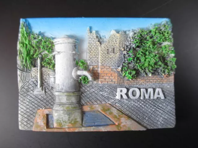 Rome Fountain Nasone Roma Poly Magnet Italy Travel Souvenir New