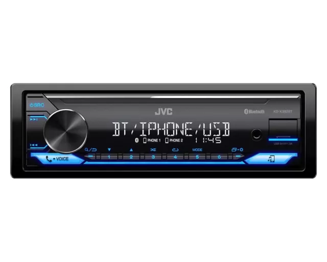 JVC KD-X382BT 1-DIN Autoradio Digitaler Media-Receiver Bluetooth USB AUX