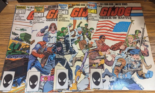 G.I. JOE ORDER OF BATTLE set of (4) #1 #2 #3 #4 (1986/1987) Marvel Comics VG+