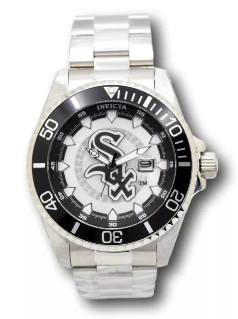 Reloj de cuarzo Invicta MLB Chicago White Sox para hombre 47 mm acero inoxidable 43459