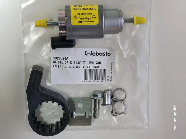 Abiemuce Pompe Doseuse 12V 22ml – Pompe à Carburant Pour Chauffage Auxiliaire Webasto Eberspacher 2-5-8kW Diesel