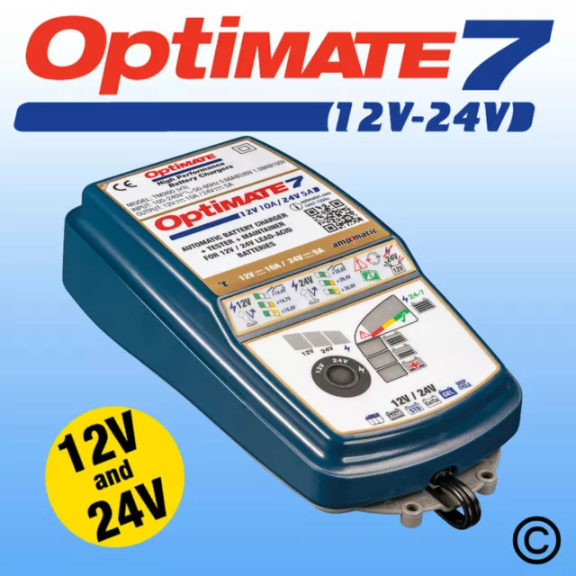 OptiMate 7 12-24v AGM STD GEL EFB Car Battery Charger Optimiser