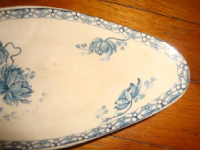 Sarreguemines U & C - ravier ou beurrier ancien Art Nouveau modèle Royat 3