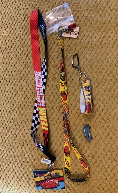 DISNEYLAND EXCLUSIVE Cars Team Lightening McQueen Pin Trading Lanyard ...