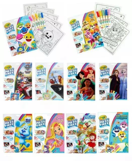 Crayola Color Wonder Coloring Book&Marker Easel Mess Free Frozen-Baby Shark-Lion 2