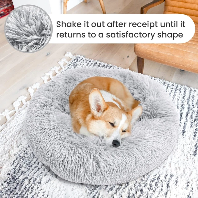 Calming Dog Bed Donut Dog Bed for Small, Medium, Large Dogs Anti-Anxiety Cuddler