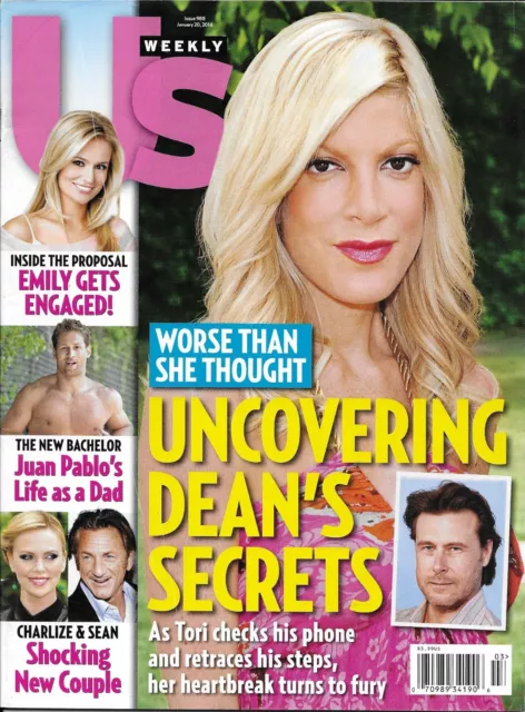 Us Weekly Magazine Tori Spelling The Bachelor Charlize Theron Sean Penn Fashion