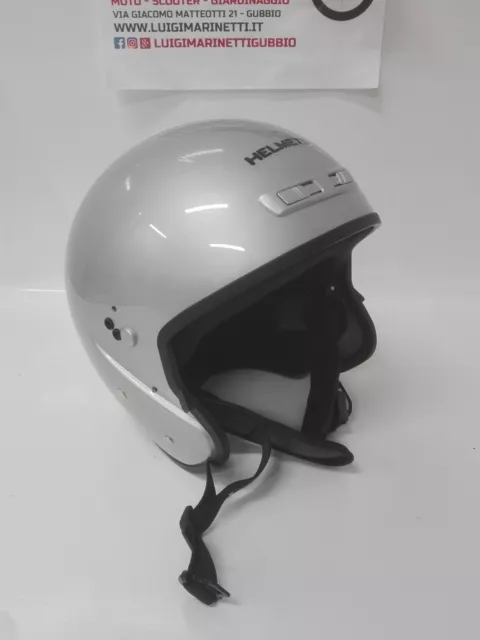 Casco jet d/jet aperto HELMET JFM VEMAR argento silver enduro quad BMW - XS 54 2