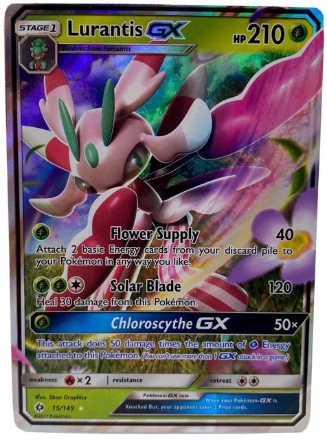 Pokemon Lurantis GX 15/149 ENG Holo Rare Full Art Sun & Moon 2017