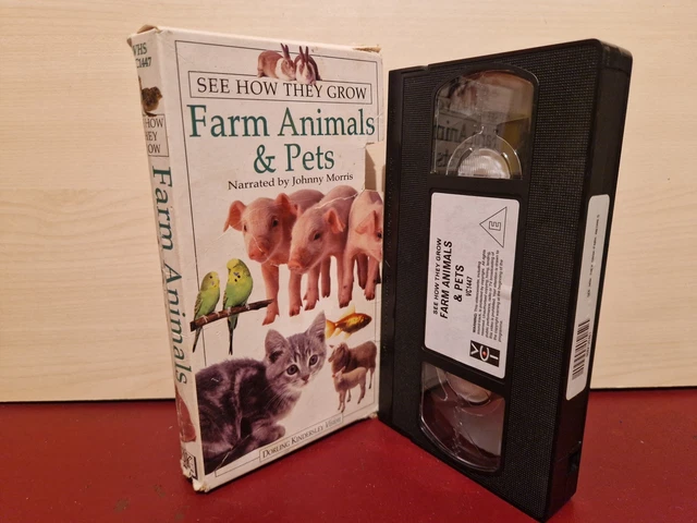FARM ANIMALS & Pets - See How They Grow - PAL VHS Video Tape (T420) EUR