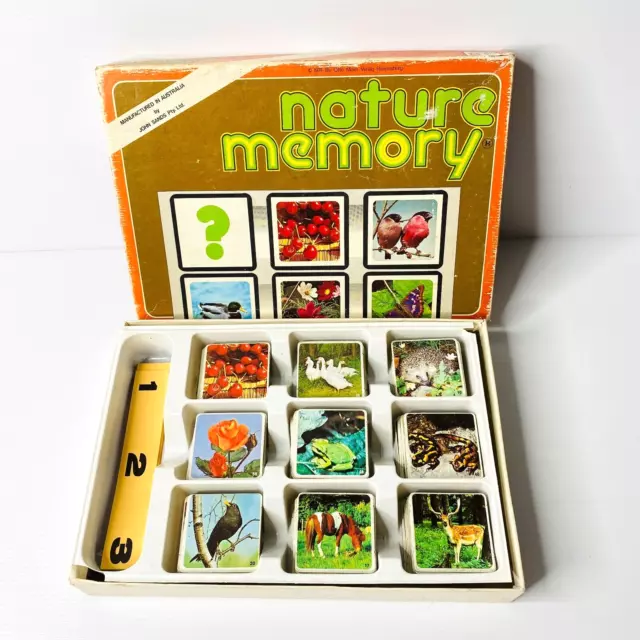 Nature Memory Board Card Game Vintage 1974 John Sands Ravensburg