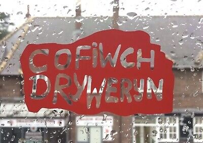 Cofiwch Dryweryn Welsh Cymru Wales Decals Bumper Stickers Van Car Bike Matte Red