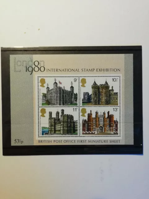 GB 1980 MINT MNH London International Stamp Exhibition First Miniature Sheet