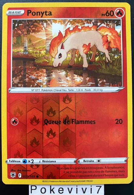 Pokemon Card PONYTA 021/189 REVERSE Sword & Shield 10 EB10 EN NEW