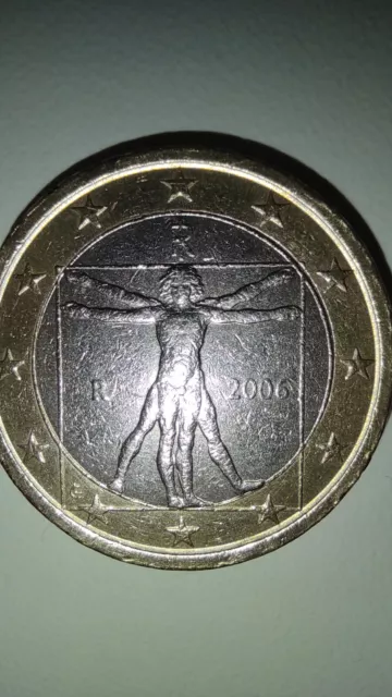 moneda de 1 euro de italia.2006.error.